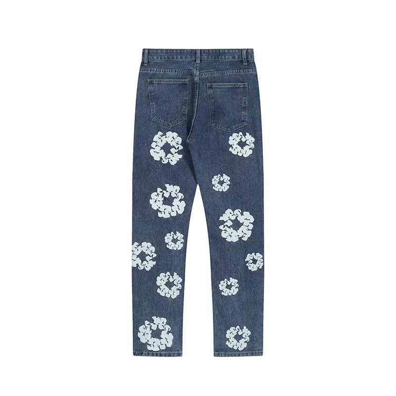 Denim Tears Outfit:Hoodie/Sweatpants (Separate Purchase Options) Casual Denim Jacket Coat Jeans Suit