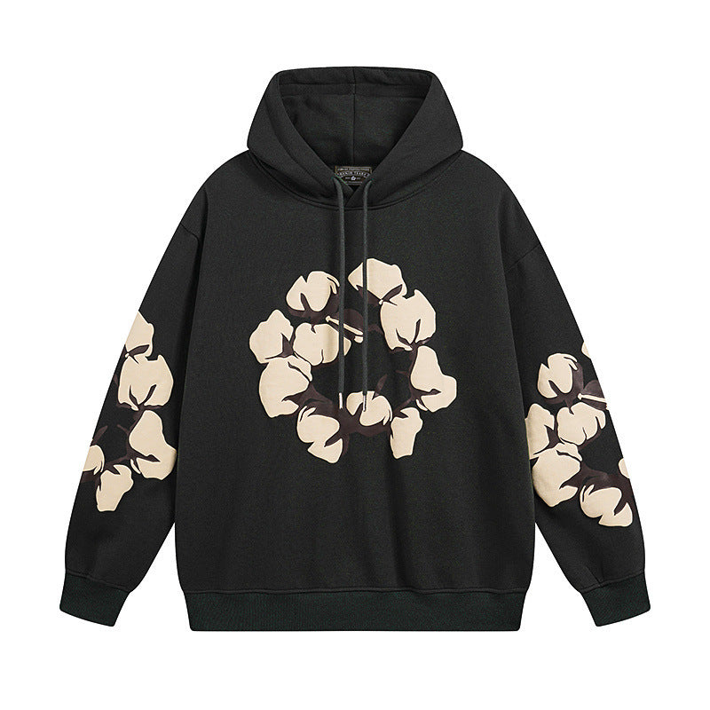 Denim Tears Hoodie Alphabet Foam Print Fleece Hoodie Sweater