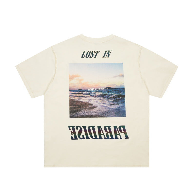 Askyurself T-shirts California Limited Coast HAILANG Loose Couple VTG