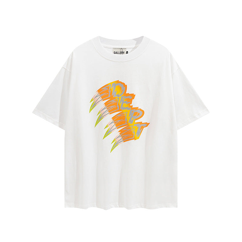 Gallery Dept T-shitrs Pattern plus Size round Neck Pullover Short Sleeve Men and Women