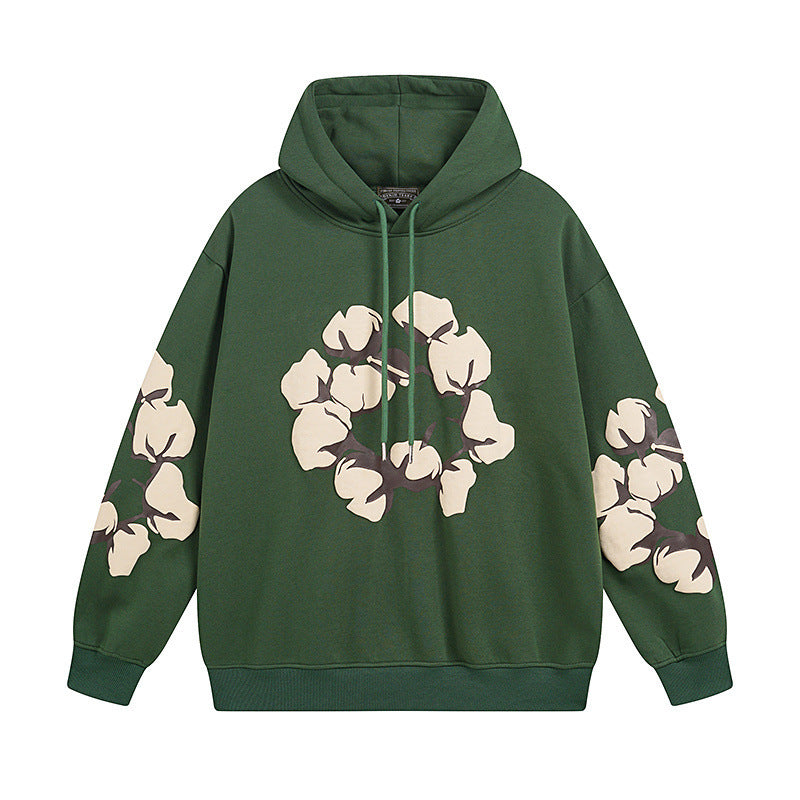 Denim Tears Hoodie Alphabet Foam Print Fleece Hoodie Sweater