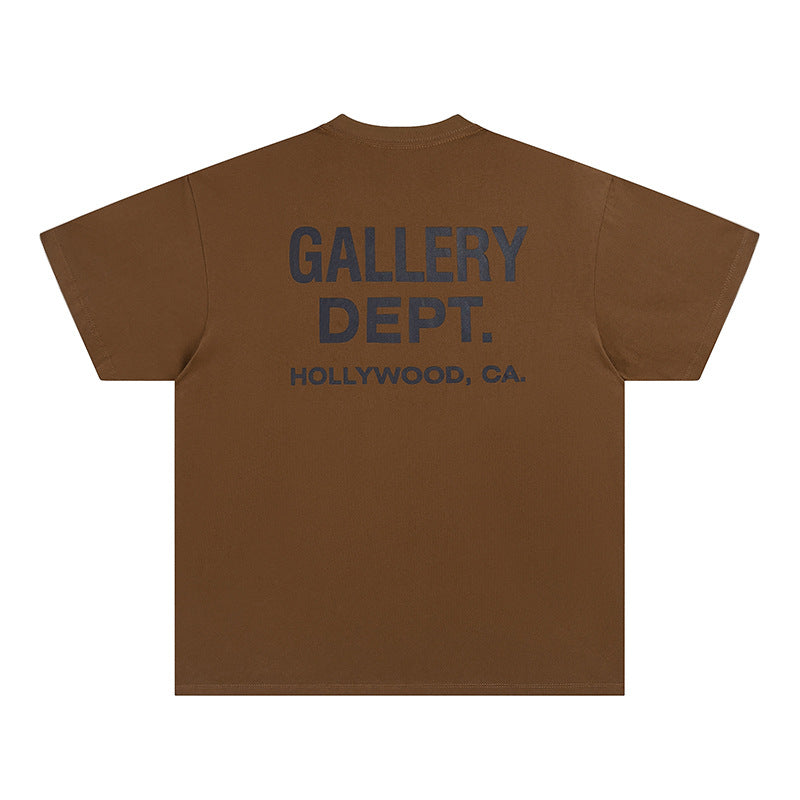Mens T-shirts GALLERY DEPT printed round neck short-sleeved T-shirt pure cotton
